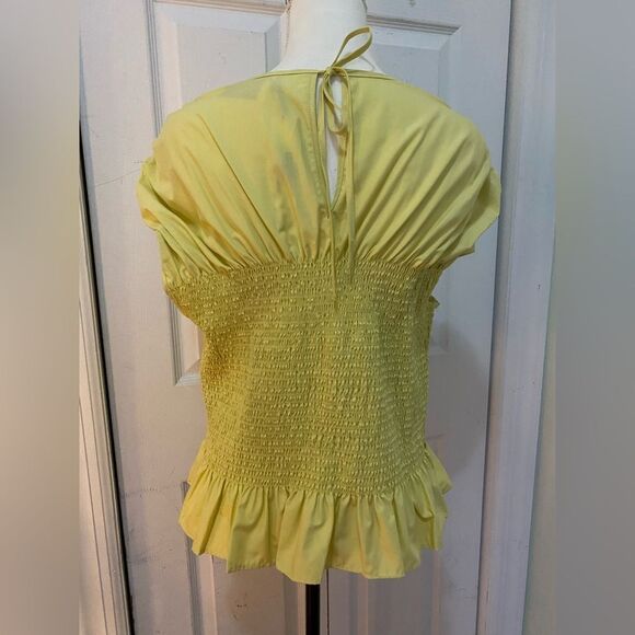 NWT The Great Eros Smocked Jewel Neck Top in Pistachio XL - Picture 7 of 11